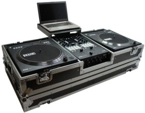 harmony audio hc2t1272wlt dj battle coffin compatible with (2) rane 12 turntables & rane 72 mixer - case only