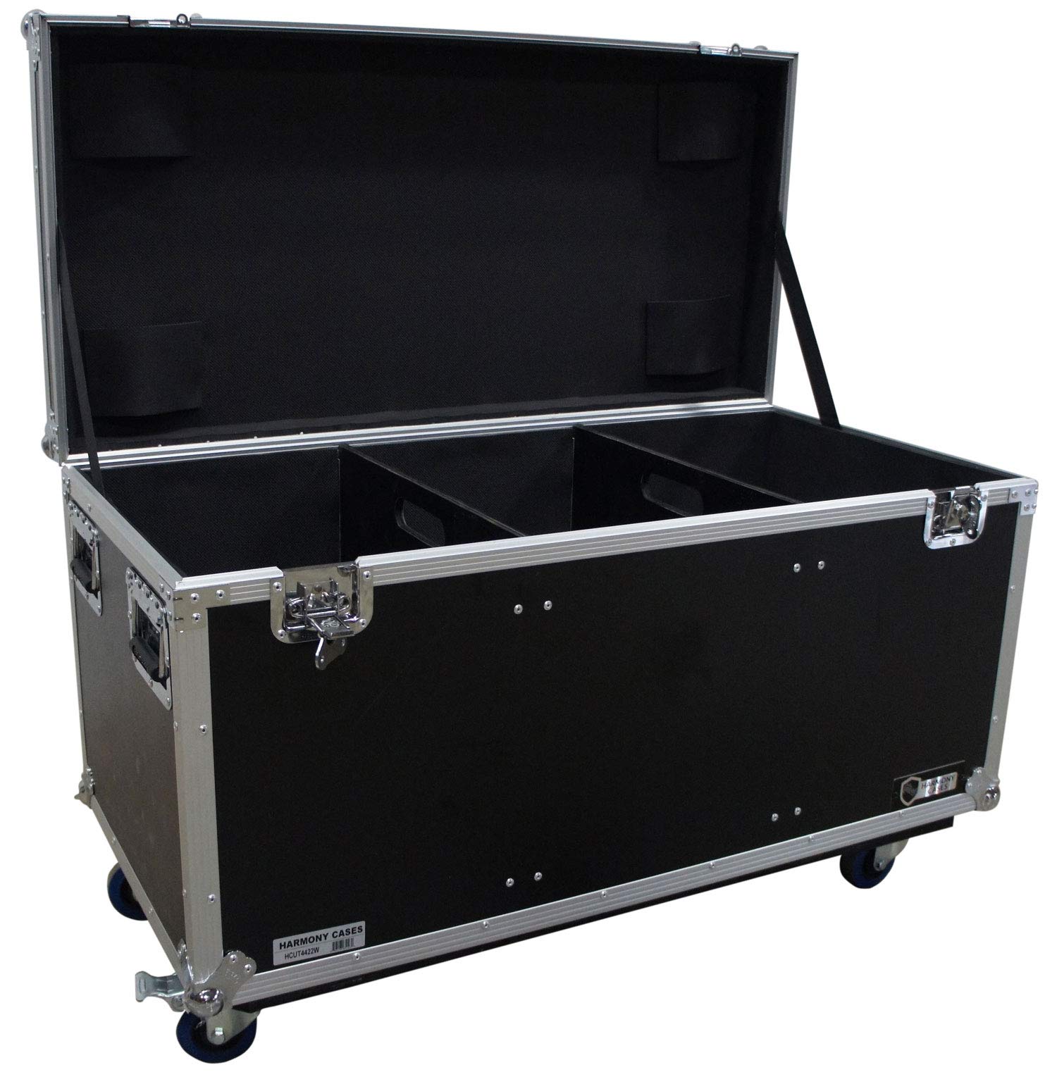 Harmony Audio HCUT4422W Pro Audio DJ Touring 44x22x22 Utility Road Trunk Case Wheels