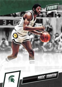 2019 panini national convention silver pack set college multisport #mj magic johnson michigan state spartans official sports trading card from panini america