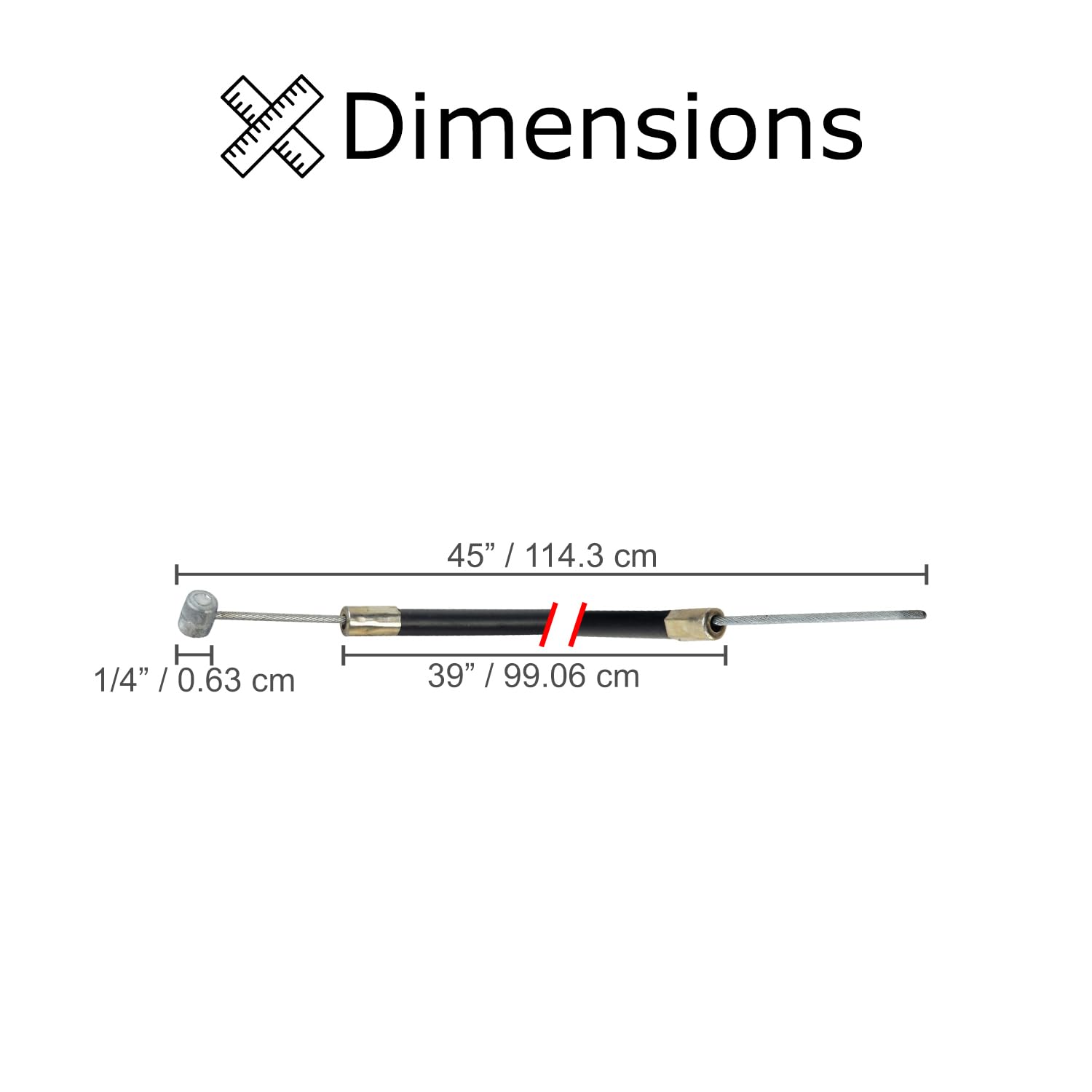 AlveyTech 39" Scooter Brake Cable