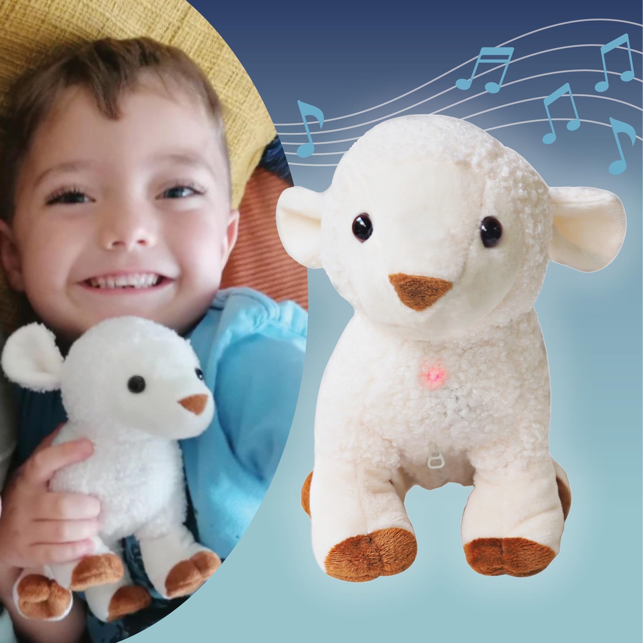 My Little Lamb - Singing Lamb w/Audio Bible, Stories and Songs (3+), Musical Stuffed Animal for Baby – Christian Toy for Children to Help Sleep & Memorize The Bible – Ideal Gift for Kids