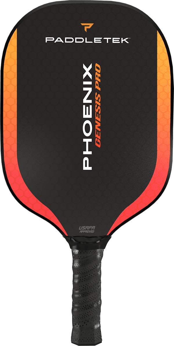 Paddletek Phoenix Genesis Pro - Professional Pickleball Paddles with Honeycomb Core – SRT Pro PolyCore & Fiberglass Epoxy Surface - High Tack Performance Grip – 7.8 oz to 8.2 oz – USAPA Approved