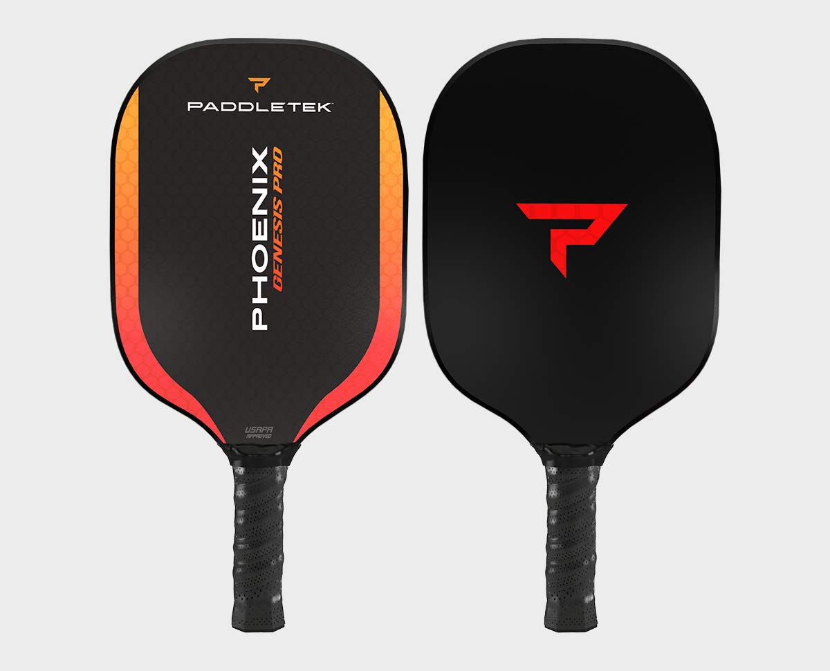 Paddletek Phoenix Genesis Pro - Professional Pickleball Paddles with Honeycomb Core – SRT Pro PolyCore & Fiberglass Epoxy Surface - High Tack Performance Grip – 7.8 oz to 8.2 oz – USAPA Approved