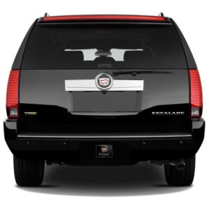 iPick Image, Compatible with - Cadillac UV Graphic Black Metal Face-Plate on ABS Plastic 2 inch Tow Hitch Cover