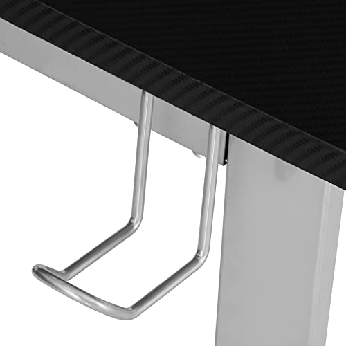 Techni Sport Warrior L-Shaped Gaming Desk with MDF Panel, Computer Desk with Scratch Rust Resistance Steel Frame, Black