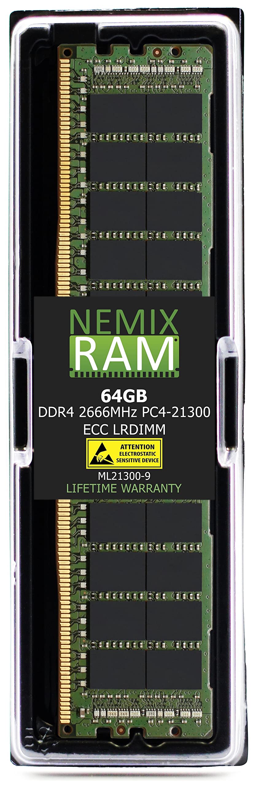 NEMIX RAM Supermicro Compatible MEM-DR464L-HL03-LR26 64GB (1x64GB) DDR4 2666 (PC4 21300) ECC Load Reduced LRDIMM Memory Ram