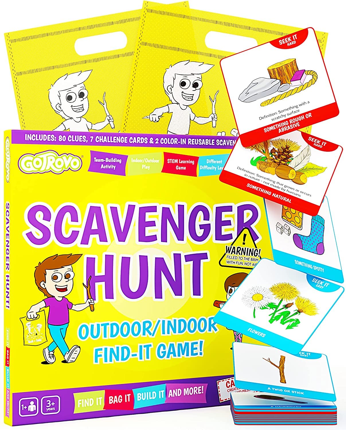 GOTROVO Scavenger Hunt Game for Kids Seek and Build 1st Edition | Kids Indoor and Outdoor Activities for Kids Ages 4-8 | Easter Scavenger Hunt