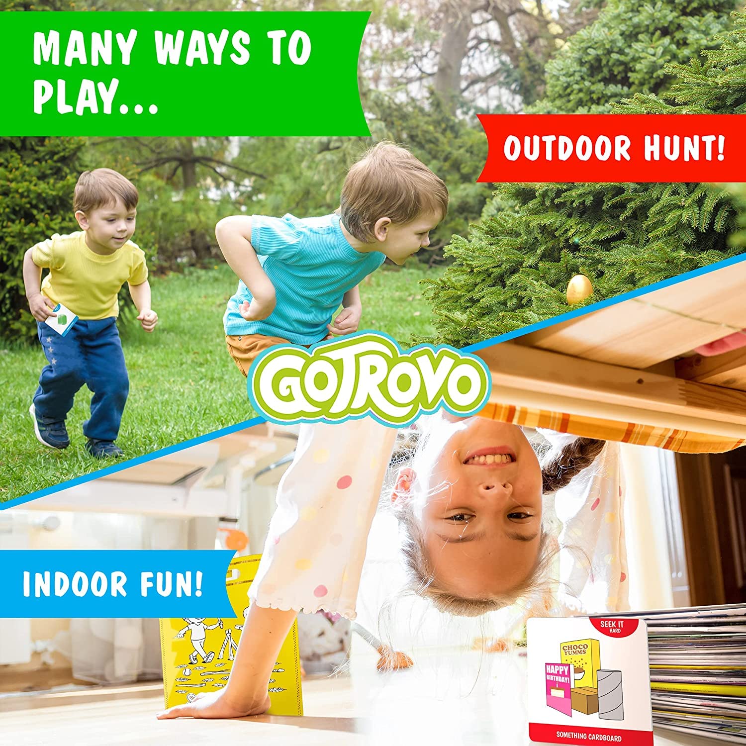 GOTROVO Scavenger Hunt Game for Kids Seek and Build 1st Edition | Kids Indoor and Outdoor Activities for Kids Ages 4-8 | Easter Scavenger Hunt