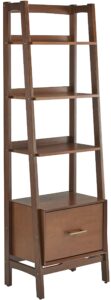 crosley furniture landon small etagere bookcase, mahogany