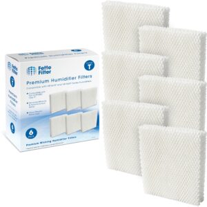 fette filter - filter t humidifier wicking filters compatible with honeywell hft600t hft600pdq for honeywell tower humidifier hev615 series & hev620 series. includes 6 replacement filters.
