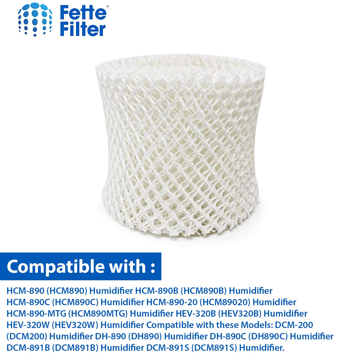 Fette Filter - Filter C Humidifier Wicking Replacement Filter Compatible with Honeywell HC-888 HC-888N for Series HCM-890 HEV-320 and Duracraft DCM200 DH890 DCM891 Series 6-Pack.