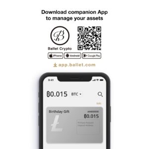 Ballet Real Litecoin - The Easiest Crypto Cold Storage Card - Cryptocurrency Hardware Wallet, Managing Your Crypto Assets, NFTS, Coins, (Single)