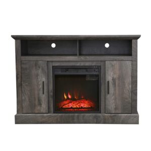 PatioFestival Electric Fireplace TV Stand Entertainment Center Corner Fire Place Heaters Tv Console with Generic Rustic Furniture for TVs up to 42" Wide