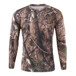 gdjgta shirt for men's outdoor quick-drying camouflage long sleeves tops blouse t-shirts