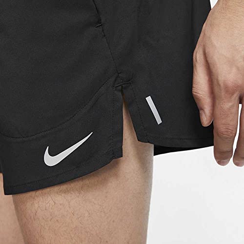 Nike Men's Flex Stride 5" Brief Running Shorts (Black/Reflective Silver, Medium, m)