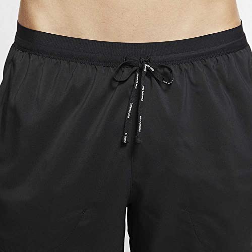 Nike Men's Flex Stride 5" Brief Running Shorts (Black/Reflective Silver, Medium, m)