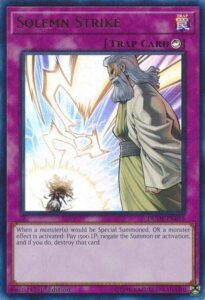 yu-gi-oh! - solemn strike - dude-en055 - ultra rare - 1st edition - duel devastator