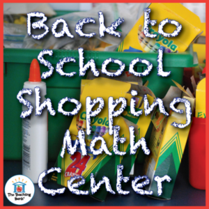 back to school money counting math center