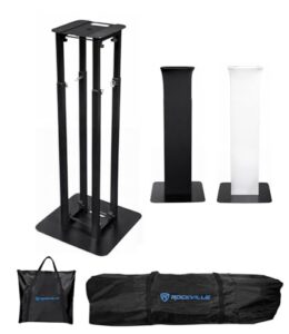 rockville adjustable totem moving head light stand+scrim+bag, 8 ft. black (rtp82b)