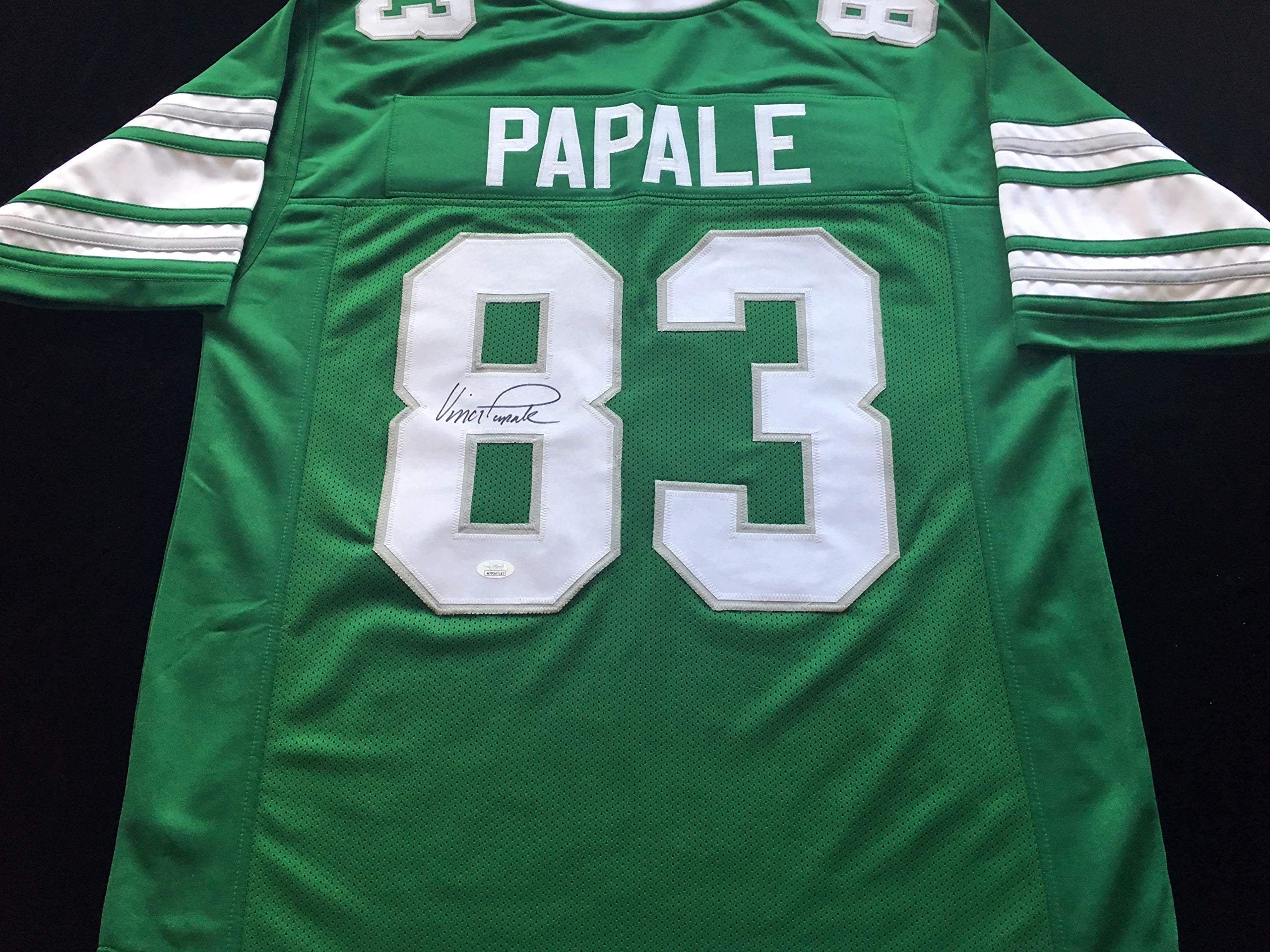 Vince Papale Signed Autographed Green Football Jersey with JSA COA - Size XL - Philadelphia Great