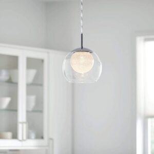 home decorators collection 40-watt equivalence chrome integrated led mini pendant