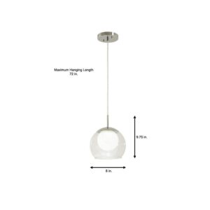 Home Decorators Collection 40-Watt Equivalence Chrome Integrated LED Mini Pendant