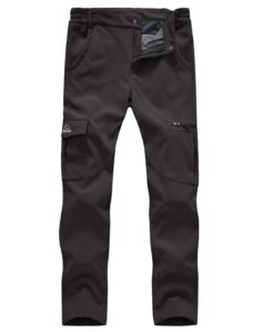 gopune women's waterproof windproof outdoor hiking snow ski insulated pants (black,s)