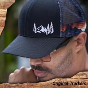 Grace Folly Trucker Hat for Men or Women- Many Cool Designs (Mountain- Mesh Print)