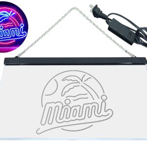 ADVPRO Miami Island Beach Dual Color LED Neon Sign Red & Blue 16" x 12" st6s43-i3565-rb