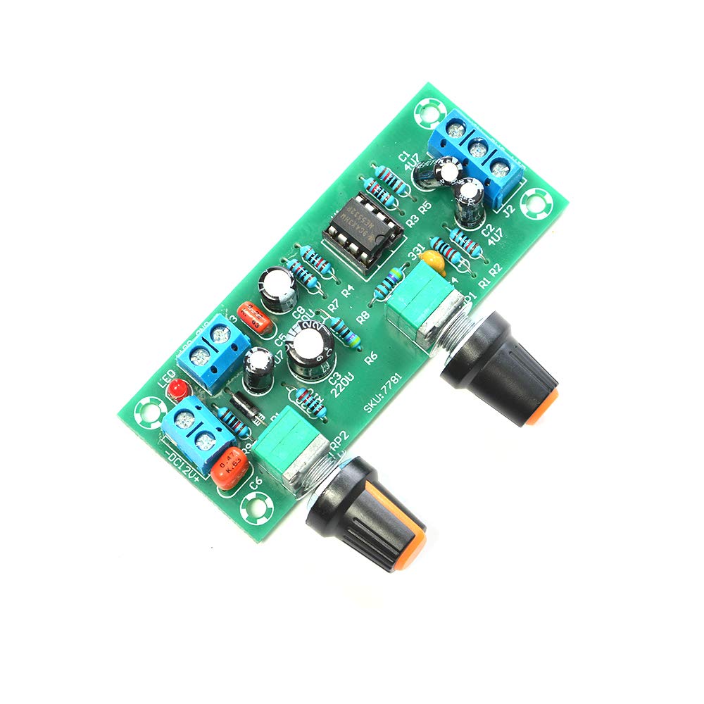 Comimark 1Pcs DC 12V-24V Low-Pass Filter NE5532 Subwoofer Process Pre-Amplifier Preamp Board