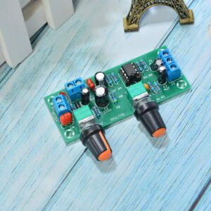 Comimark 1Pcs DC 12V-24V Low-Pass Filter NE5532 Subwoofer Process Pre-Amplifier Preamp Board