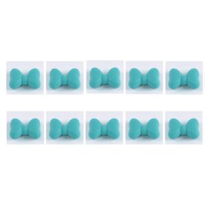 10pcs Silicone Bow Tie Bead Silicone Animal Butterfly Beads for DIY Beading Mom Necklace Pendant Accessories (10pcs)