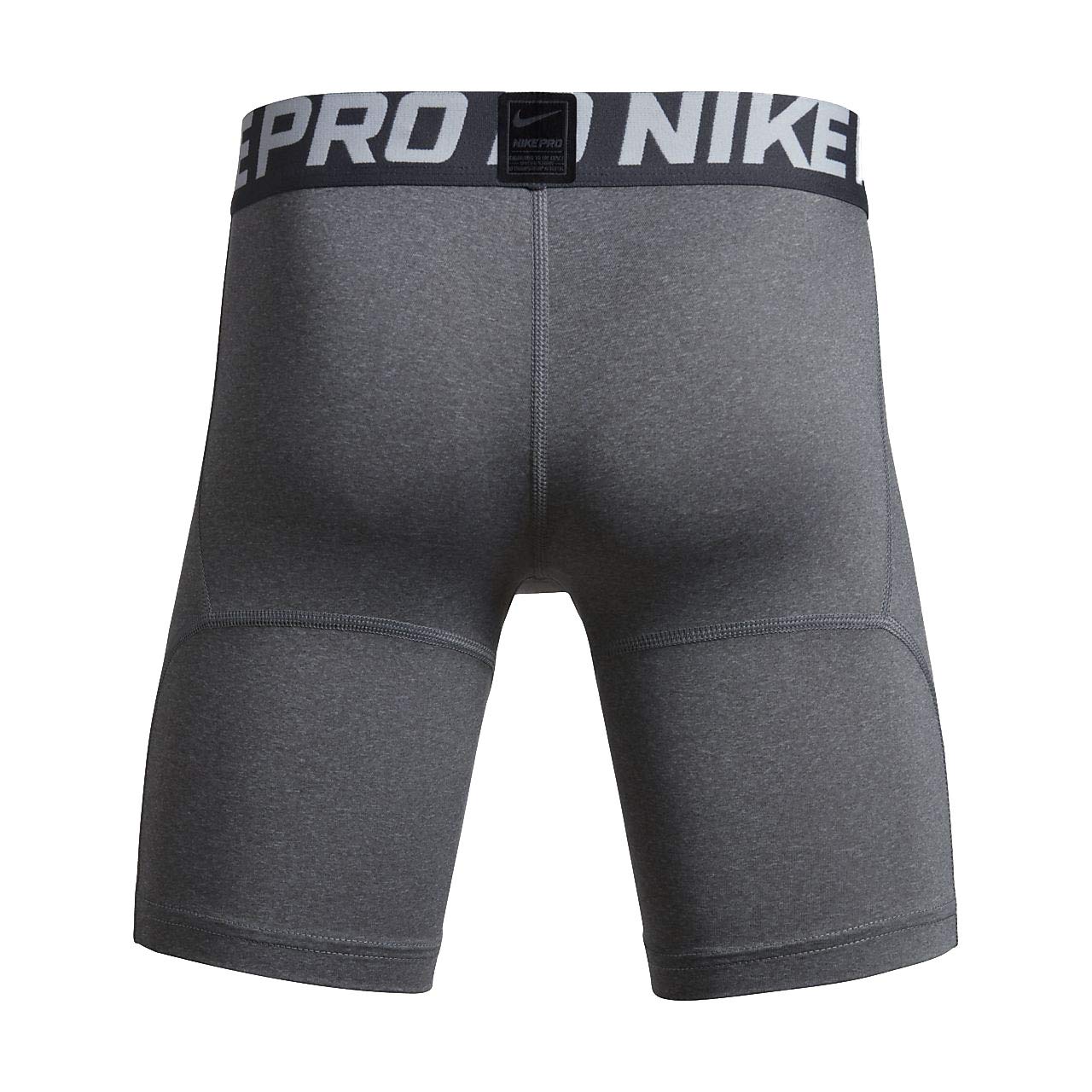 Nike Kids Boy's Pro Shorts (Little Kids/Big Kids) Carbon Heather/White MD (10-12 Big Kids)