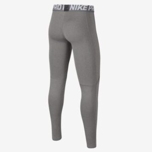 Nike Kids Boy's Pro Tights (Little Kids/Big Kids) Carbon Heather/White MD (10-12 Big Kids)