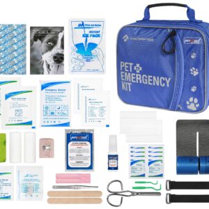 Perpetual Pet First Aid Kit with Vet Wrap, Styptic Powder, Bitter Spray & Veterinary Splint. Ideal for Hiking, Travelling, Camping, Outdoor & Indoor Activities