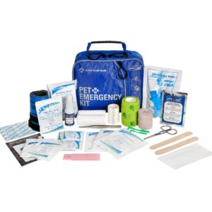 Perpetual Pet First Aid Kit with Vet Wrap, Styptic Powder, Bitter Spray & Veterinary Splint. Ideal for Hiking, Travelling, Camping, Outdoor & Indoor Activities