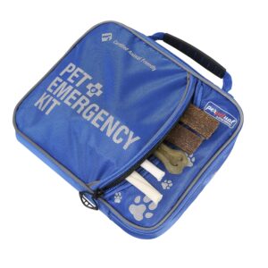 Perpetual Pet First Aid Kit with Vet Wrap, Styptic Powder, Bitter Spray & Veterinary Splint. Ideal for Hiking, Travelling, Camping, Outdoor & Indoor Activities