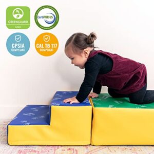 ECR4Kids SoftZone Junior Little Me Climb Crawl and Slide, Beginner Playset, Assorted, 3-Piece