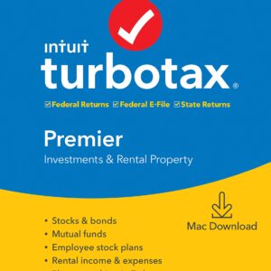 [Old Version] TurboTax Premier + State 2019 Tax Software [Mac Download]