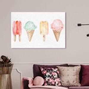 Wynwood Studio Food and Cuisine Wall Art Canvas Prints 'Ice Cream You Scream' Home Décor, 36" x 24"