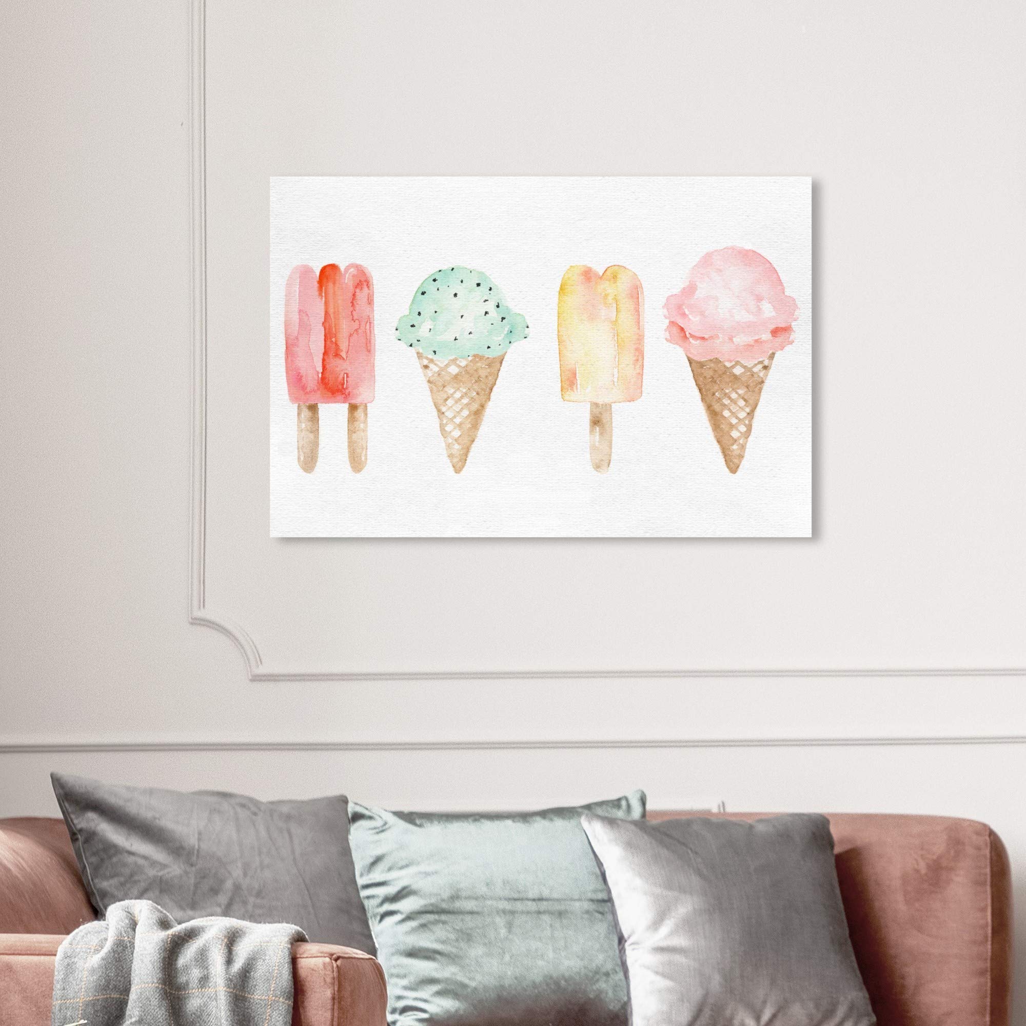 Wynwood Studio Food and Cuisine Wall Art Canvas Prints 'Ice Cream You Scream' Home Décor, 36" x 24"