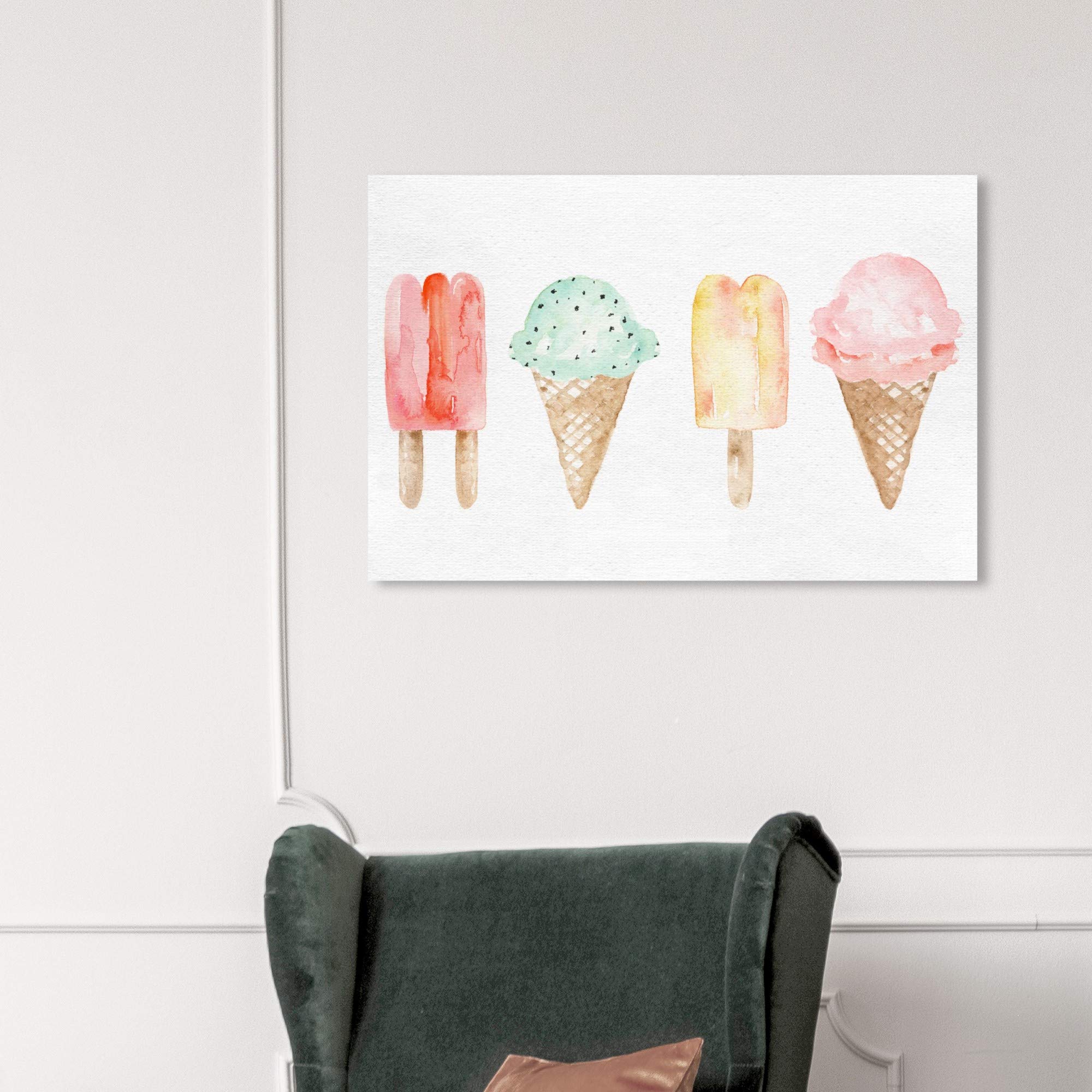 Wynwood Studio Food and Cuisine Wall Art Canvas Prints 'Ice Cream You Scream' Home Décor, 36" x 24"