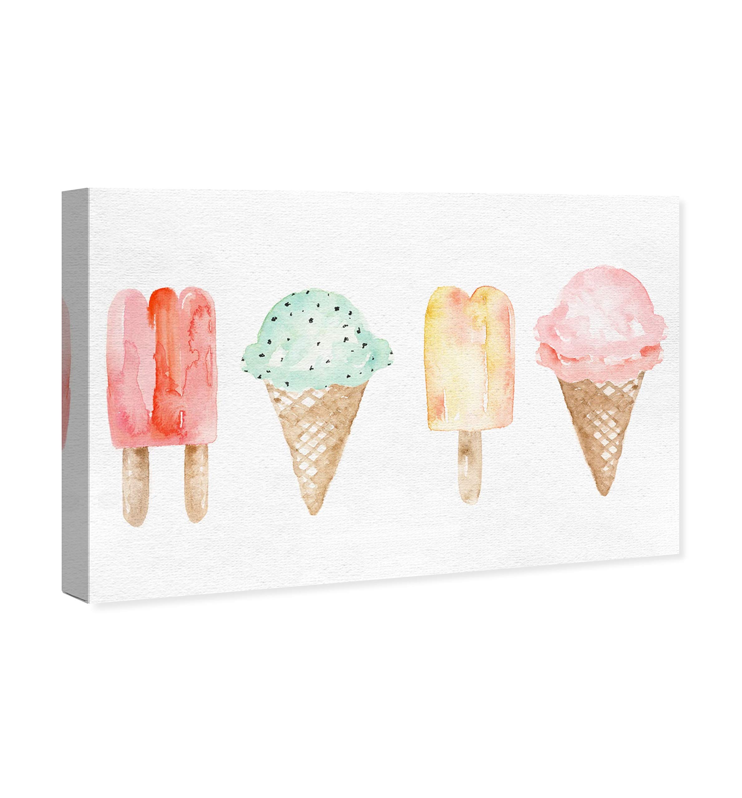 Wynwood Studio Food and Cuisine Wall Art Canvas Prints 'Ice Cream You Scream' Home Décor, 36" x 24"