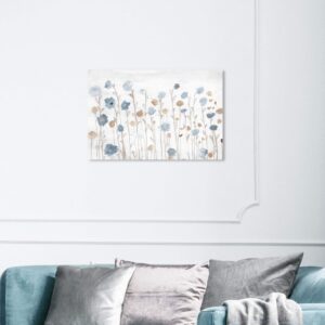 Wynwood Studio Beautiful Growth Light Blue Canvas Print Wall Art for Living Room, Bedroom, and Bathroom, 30" x 20", Gallery Wrapped