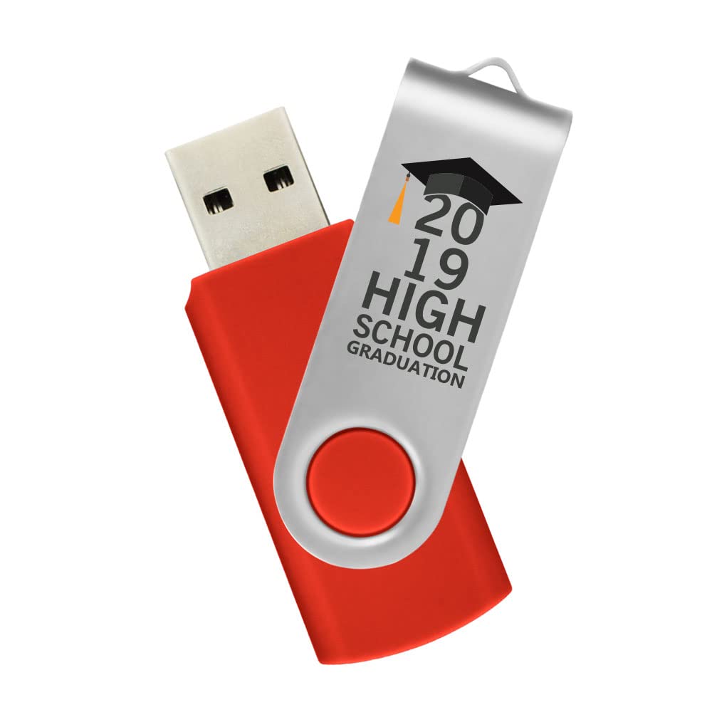 1GB Custom USB Flash Drives Personalized with Your Logo - for Promotional Use - Swivel - Red Body/Silver Clip - 20 Pack