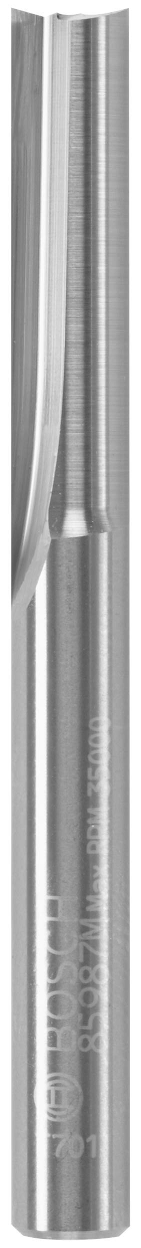 Bosch 85987MC 1/4 In. x 1 In. Solid Carbide Double-Flute Straight Router Bit