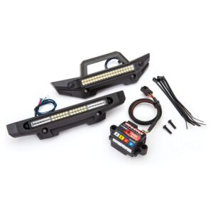 traxxas 8990 complete waterproof led light bar kit with app controlled functions and amplifier for 1/10 scale maxx rc monster trucks