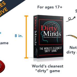 TDC Games Dirty Minds Card Game, Hilariously Twisted Party Card Game, Card Game for Bachelorette Parties, Party Games for Game Night, Naughty Clues with Clean Answers