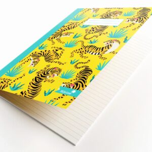 Silvine A4 Notebooks in 4 Assorted Marlene West Designs. 80 Pages, Lined with Margin. Ref NBA4SG [Pack of 12], Summer Garden