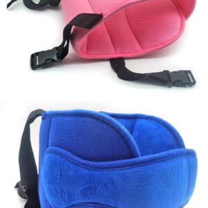 2Pack Boy and Girl Head Support for Car Seats,Ajustable Comfortable Pillow for Baby Child Tolddler Infant Pink and Blue